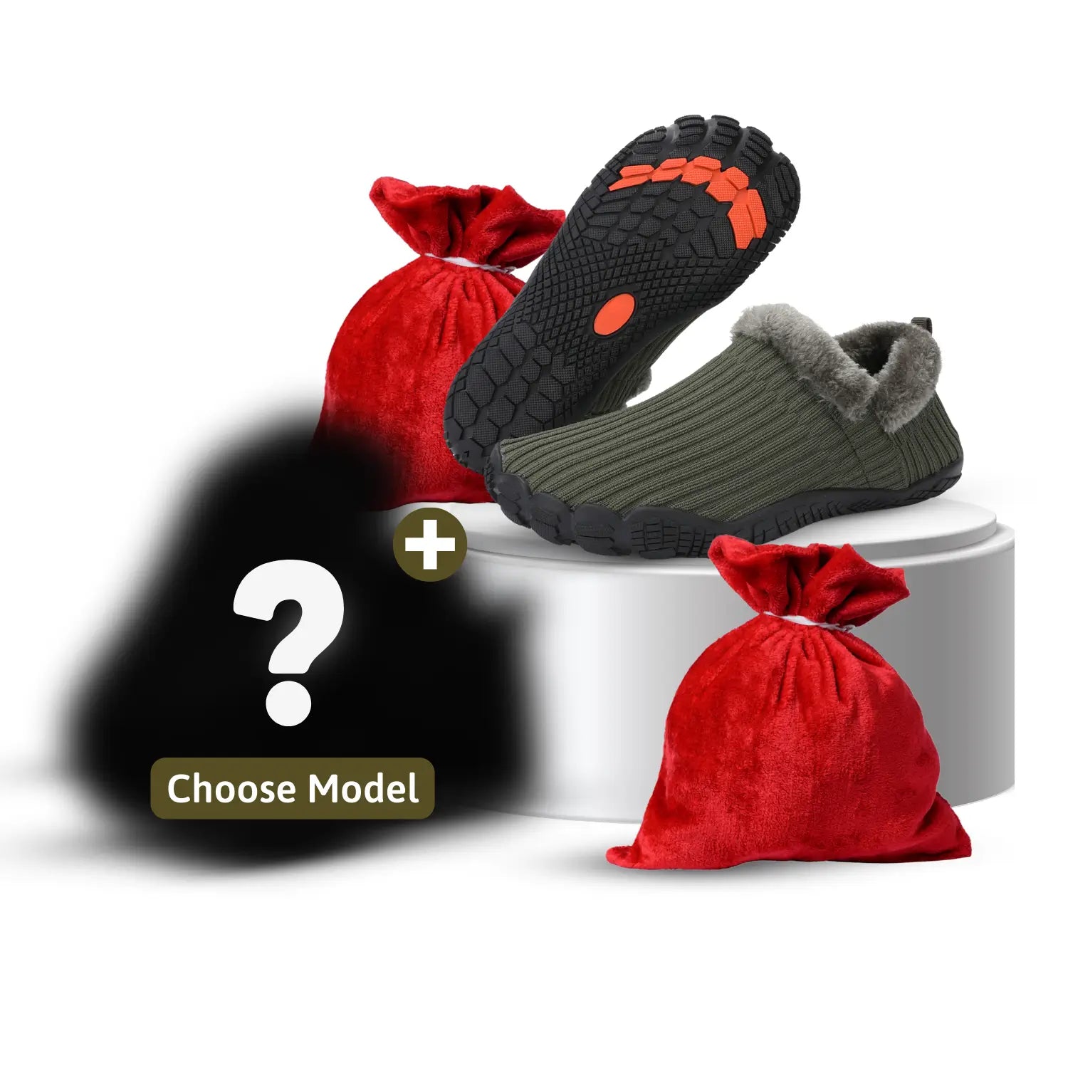 Hommies Gift Bundle – Cosy Fleece-Lined Barefoot Slippers with Non-Slip Sole for Indoor & Outdoor Use