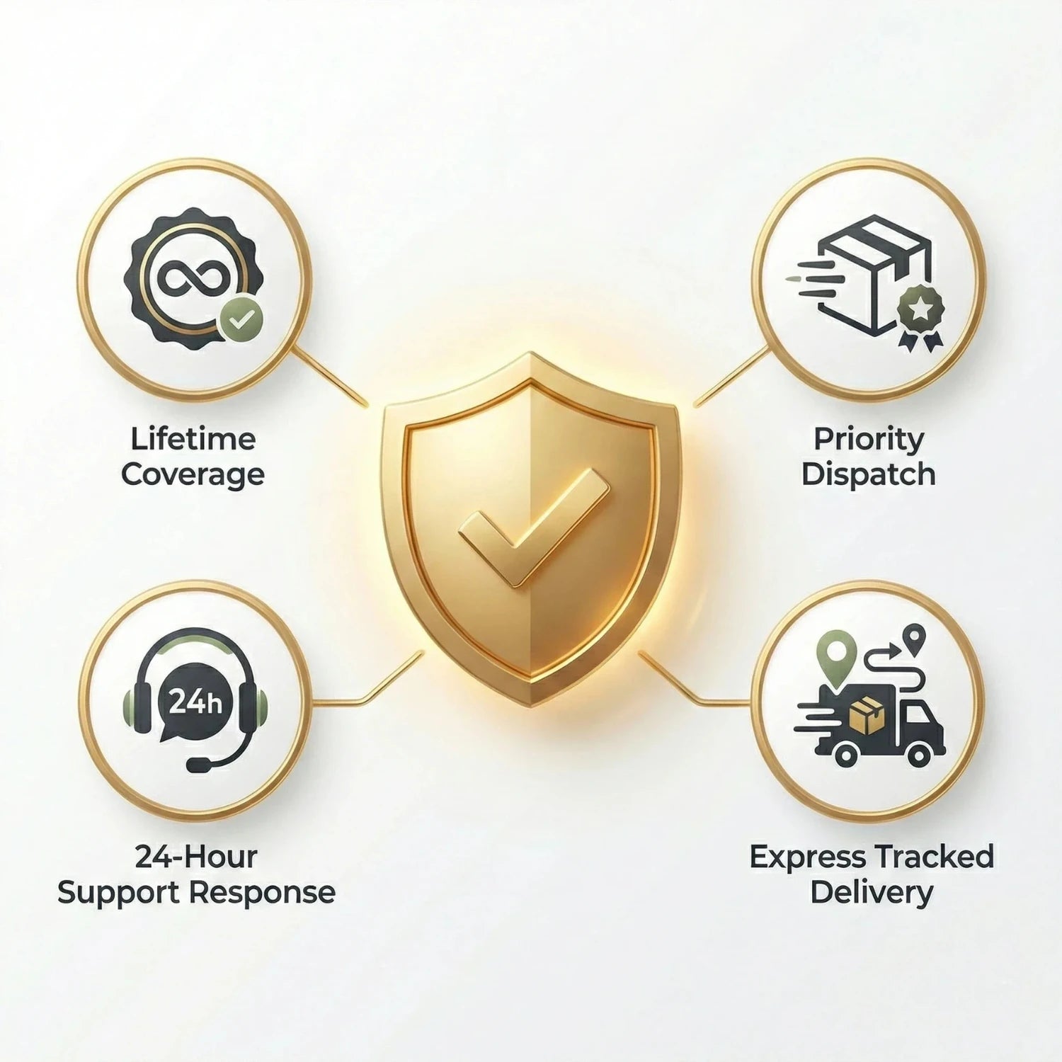 Lifetime Warranty + Priority Handling