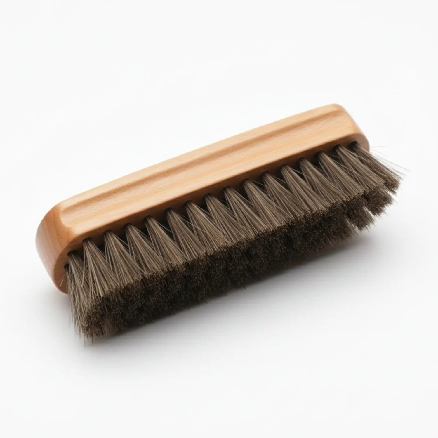 Natural Bristle Shoe Brush – Gentle Dirt Removal, No Scratches