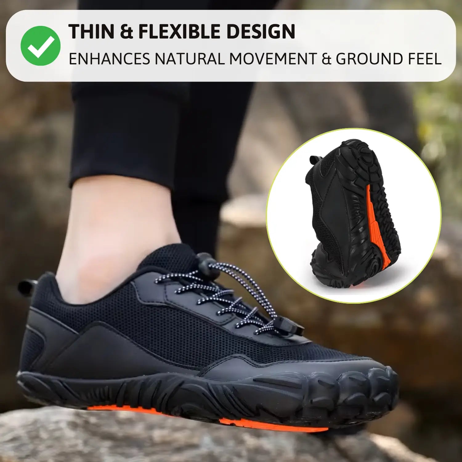 Hike Non Slip Autumn Barefoot Shoes Unisex