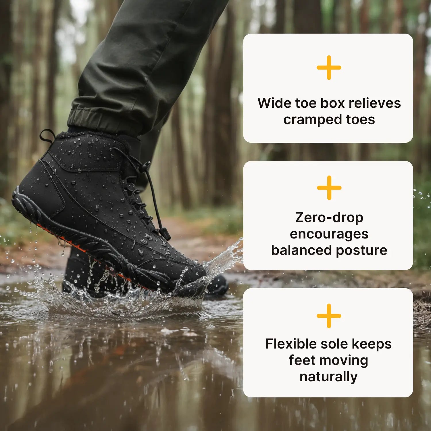 Polaris HydroTex™ – 99.7% Waterproof & Snowproof Winter Barefoot Shoes with Cosy Fleece Lining (Unisex) (BOGO)