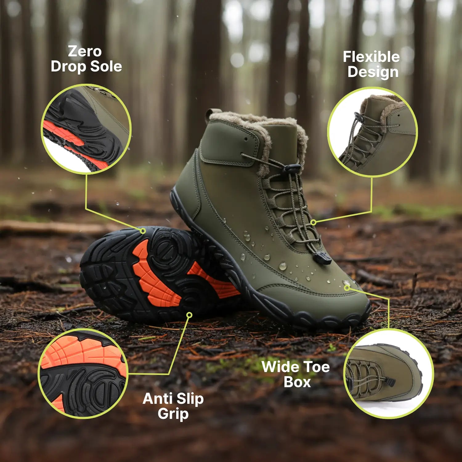 Polaris HydroTex™ – 99.7% Waterproof & Slip-resistant Barefoot Shoes (Unisex)