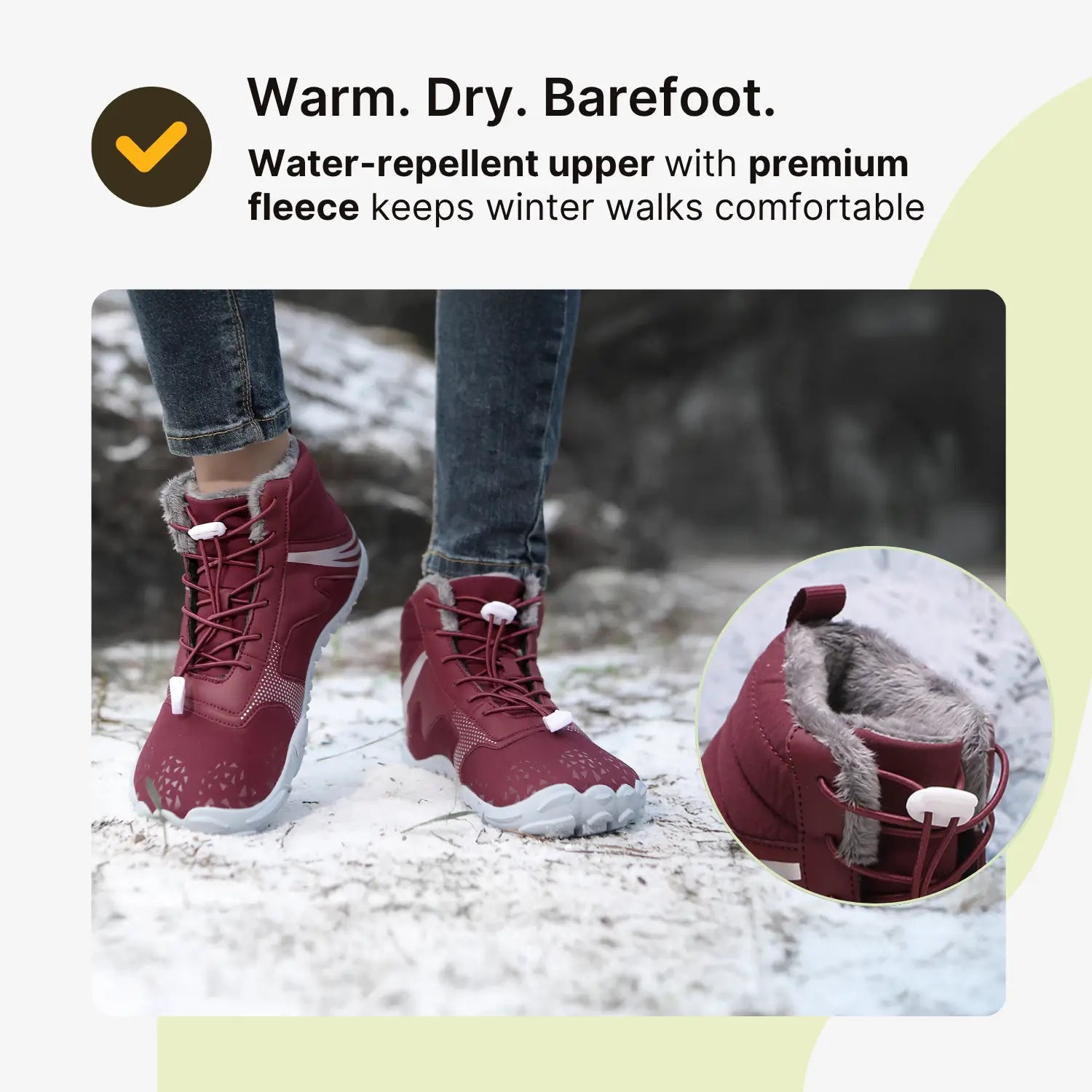Nordic – Warm, Flexible & Water-Repellent Winter Barefoot Shoes (Unisex)