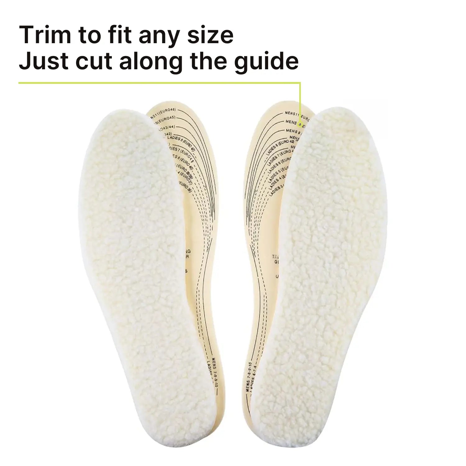 Cosy Winter Fleece Insoles – Keep your feet warm and comfortable (One Size – Trim to Fit)